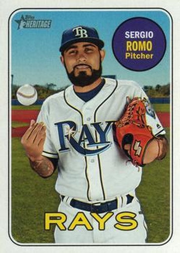 #632 Sergio Romo - Tampa Bay Rays - 2018 Topps Heritage Baseball