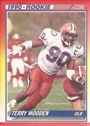 #632 Terry Wooden - Syracuse Orangemen / Seattle Seahawks - 1990 Score Football