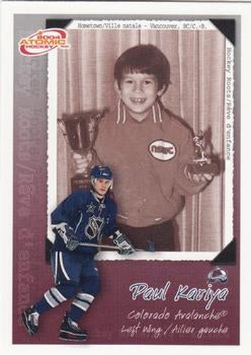 #5 Paul Kariya - Colorado Avalanche - 2003-04 Pacific McDonald's Hockey - Hockey Roots Checklists