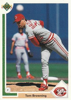 #633 Tom Browning - Cincinnati Reds - 1991 Upper Deck Baseball