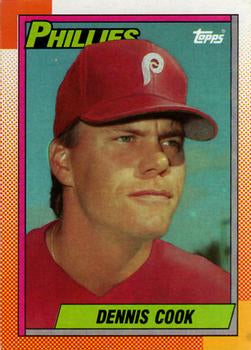 #633 Dennis Cook - Philadelphia Phillies - 1990 Topps Baseball