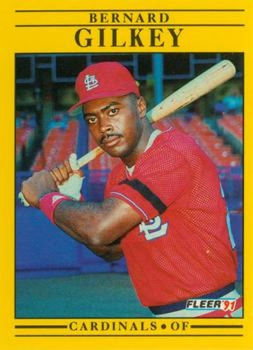 #633 Bernard Gilkey - St. Louis Cardinals - 1991 Fleer Baseball