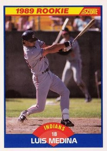 #633 Luis Medina - Cleveland Indians - 1989 Score Baseball