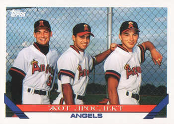 #633 "Three Russians" (Rudy Razjigaev / Eugneyi Puchkov / Ilya Bogatyrev) - California Angels - 1993 Topps Baseball