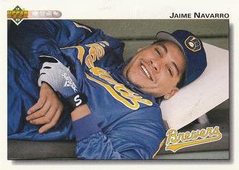 #633 Jaime Navarro - Milwaukee Brewers - 1992 Upper Deck Baseball