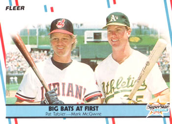 #633 Pat Tabler / Mark McGwire - Cleveland Indians / Oakland Athletics - 1988 Fleer Baseball