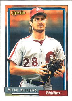 #633 Mitch Williams - Philadelphia Phillies - 1992 O-Pee-Chee Baseball