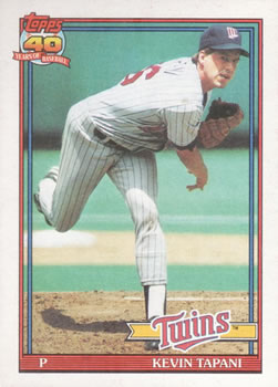 #633 Kevin Tapani - Minnesota Twins - 1991 Topps Baseball