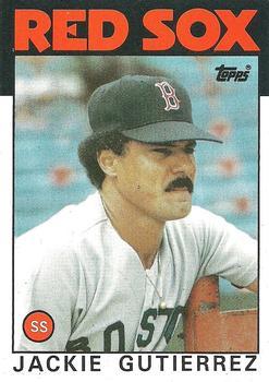 #633 Jackie Gutierrez - Boston Red Sox - 1986 Topps Baseball