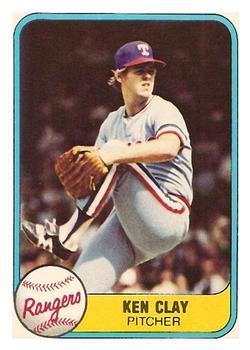 #633 Ken Clay - Texas Rangers - 1981 Fleer Baseball