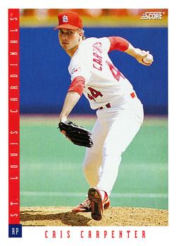 #633 Cris Carpenter - St. Louis Cardinals - 1993 Score Baseball