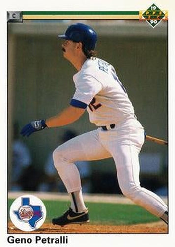 #633 Geno Petralli - Texas Rangers - 1990 Upper Deck Baseball