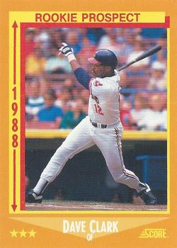#633 Dave Clark - Cleveland Indians - 1988 Score Baseball