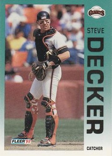 #633 Steve Decker - San Francisco Giants - 1992 Fleer Baseball