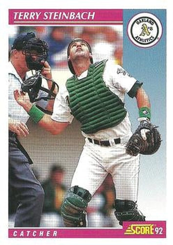 #633 Terry Steinbach - Oakland Athletics - 1992 Score Baseball