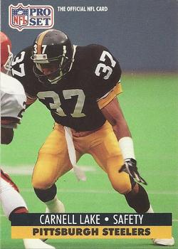 #634 Carnell Lake - Pittsburgh Steelers - 1991 Pro Set Football