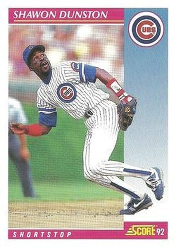 #634 Shawon Dunston - Chicago Cubs - 1992 Score Baseball