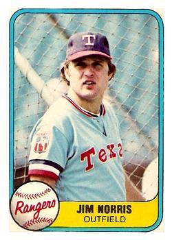 #634 Jim Norris - Texas Rangers - 1981 Fleer Baseball