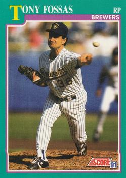 #634 Tony Fossas - Milwaukee Brewers - 1991 Score Baseball