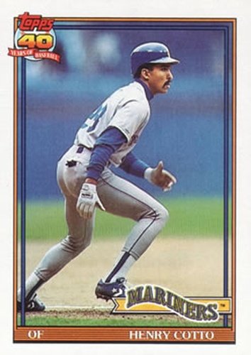 #634 Henry Cotto - Seattle Mariners - 1991 Topps Baseball