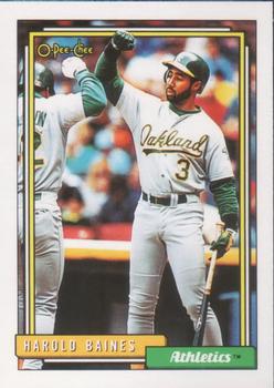 #635 Harold Baines - Oakland Athletics - 1992 O-Pee-Chee Baseball