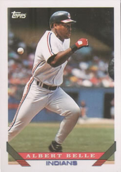 #635 Albert Belle - Cleveland Indians - 1993 Topps Baseball