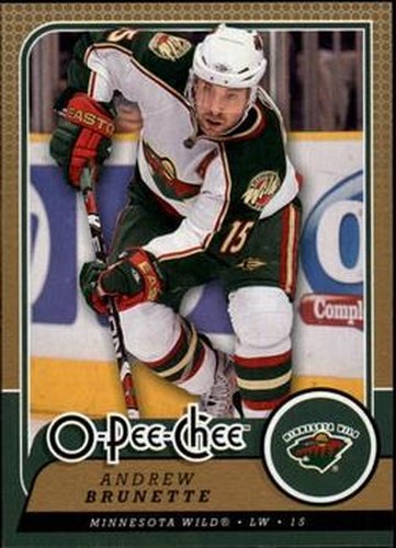 #635 Andrew Brunette - Minnesota Wild - 2008-09 O-Pee-Chee Hockey