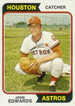 #635 John Edwards - Houston Astros - 1974 Topps Baseball
