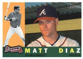 #635 Matt Diaz - Atlanta Braves - 2009 Topps Heritage Baseball
