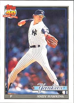 #635 Andy Hawkins - New York Yankees - 1991 O-Pee-Chee Baseball