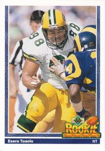 #635 Esera Tuaolo - Green Bay Packers - 1991 Upper Deck Football