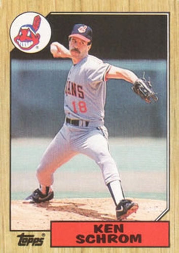 #635 Ken Schrom - Cleveland Indians - 1987 Topps Baseball