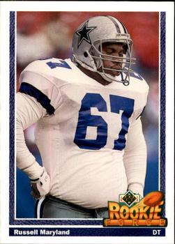 #636 Russell Maryland - Dallas Cowboys - 1991 Upper Deck Football