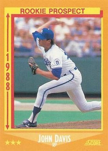 #636 John Davis - Kansas City Royals - 1988 Score Baseball