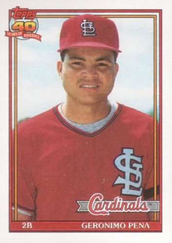#636 Geronimo Pena - St. Louis Cardinals - 1991 Topps Baseball
