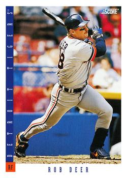#636 Rob Deer - Detroit Tigers - 1993 Score Baseball