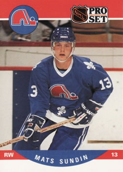 #636 Mats Sundin - Quebec Nordiques - 1990-91 Pro Set Hockey
