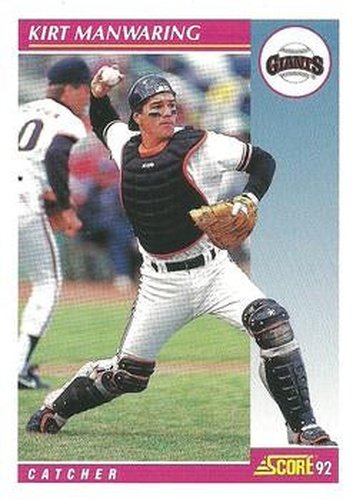#636 Kirt Manwaring - San Francisco Giants - 1992 Score Baseball
