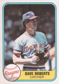 #636 Dave Roberts - Texas Rangers - 1981 Fleer Baseball