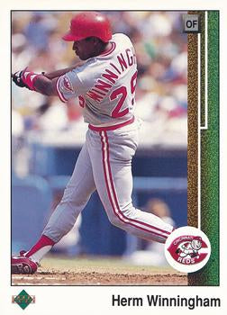 #636 Herm Winningham - Cincinnati Reds - 1989 Upper Deck Baseball