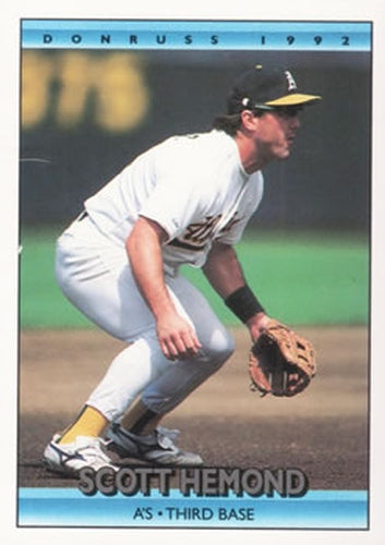 #637 Scott Hemond - Oakland Athletics - 1992 Donruss Baseball