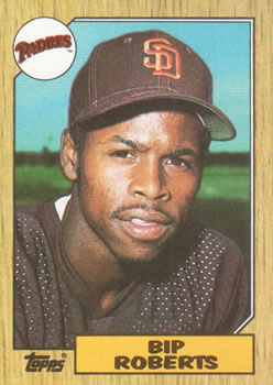 #637 Bip Roberts - San Diego Padres - 1987 Topps Baseball