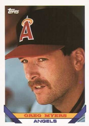 #637 Greg Myers - California Angels - 1993 Topps Baseball