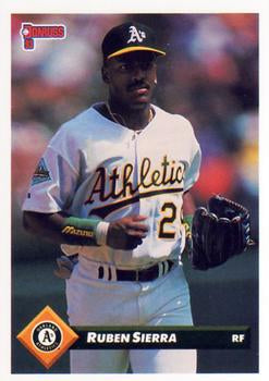 #637 Ruben Sierra - Oakland Athletics - 1993 Donruss Baseball