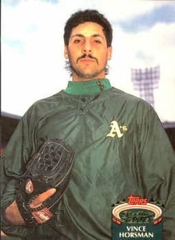 #637 Vince Horsman - Oakland Athletics - 1992 Stadium Club Baseball