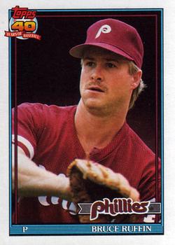#637 Bruce Ruffin - Philadelphia Phillies - 1991 Topps Baseball