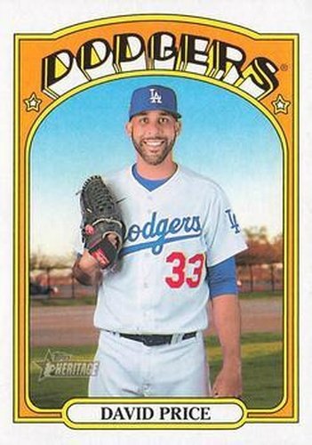 #637 David Price - Los Angeles Dodgers - 2021 Topps Heritage Baseball