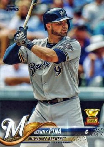 #637 Manny Pina - Milwaukee Brewers - 2018 Topps Baseball