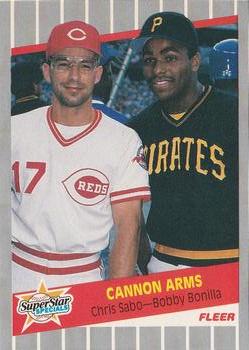 #637 Chris Sabo / Bobby Bonilla - Cincinnati Reds / Pittsburgh Pirates - 1989 Fleer Baseball