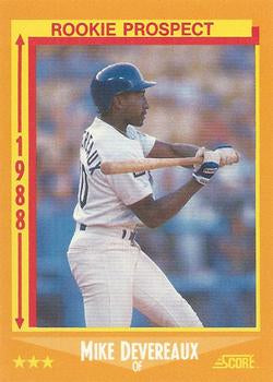 #637 Mike Devereaux - Los Angeles Dodgers - 1988 Score Baseball